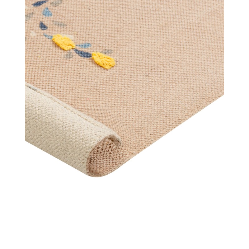 Dywan dziecięcy bawełniany motyw wielorybów 80 x 150 cm beżowy SEAI