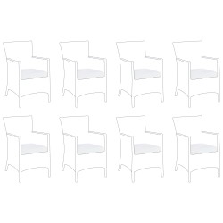 Komplet poszewek na poduchy ogrodowe ITALY Złamana biel