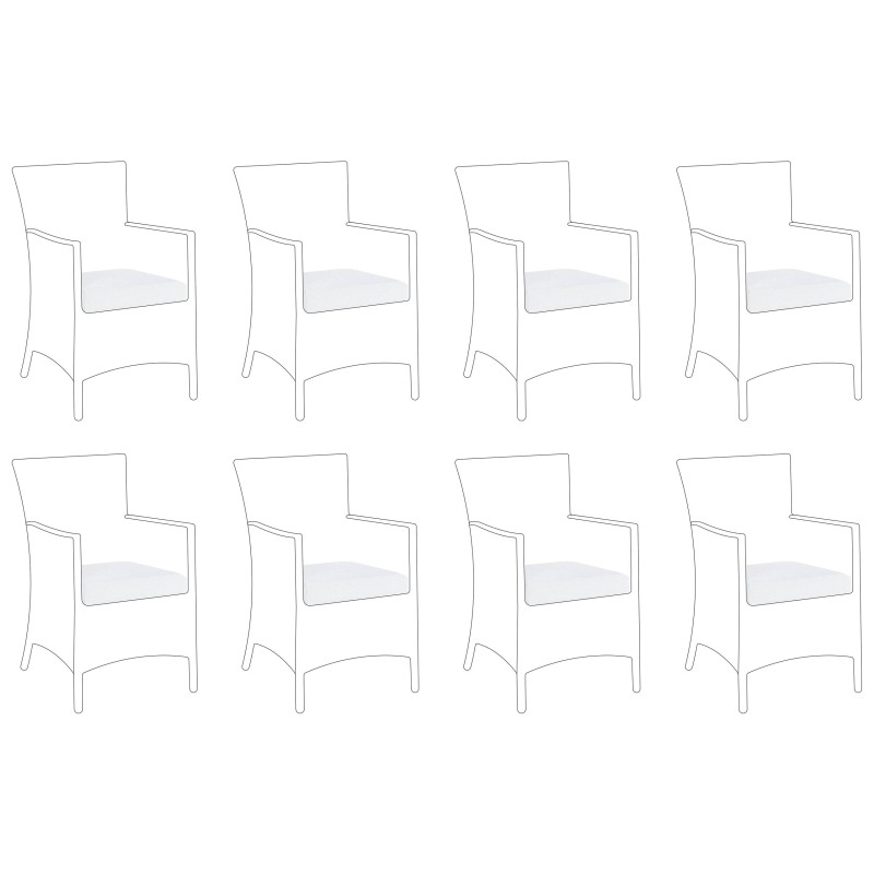 Komplet poszewek na poduchy ogrodowe ITALY Złamana biel