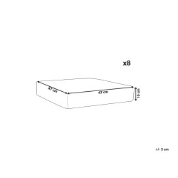 Komplet poszewek na poduchy ogrodowe ITALY Złamana biel