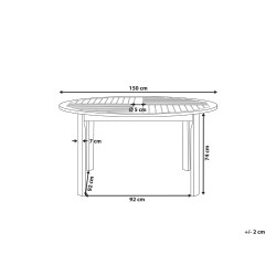 Stół ogrodowy TOLVE 150 cm 150 cm Drewno akacjowe Brązowy