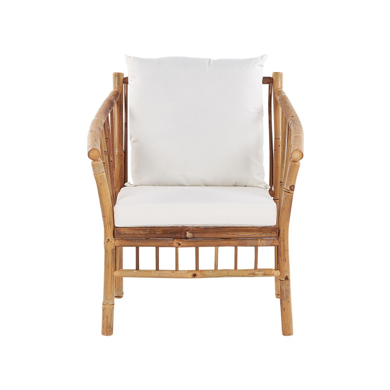 Zestaw ogrodowy ze stolikiem dla 4 osób MAGGIORE Drewno bambusowe Jasnobrązowy