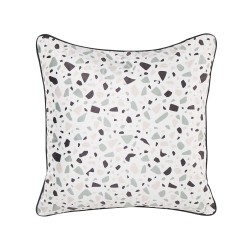 Zestaw 2 poduszek dekoracyjnych LAVENDER Welur 45 x 45 cm Biały Efekt lastryko