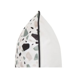 Zestaw 2 poduszek dekoracyjnych LAVENDER Welur 45 x 45 cm Biały Efekt lastryko