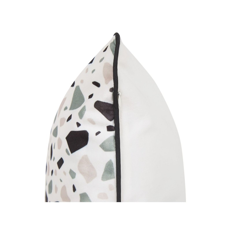 Zestaw 2 poduszek dekoracyjnych LAVENDER Welur 45 x 45 cm Biały Efekt lastryko