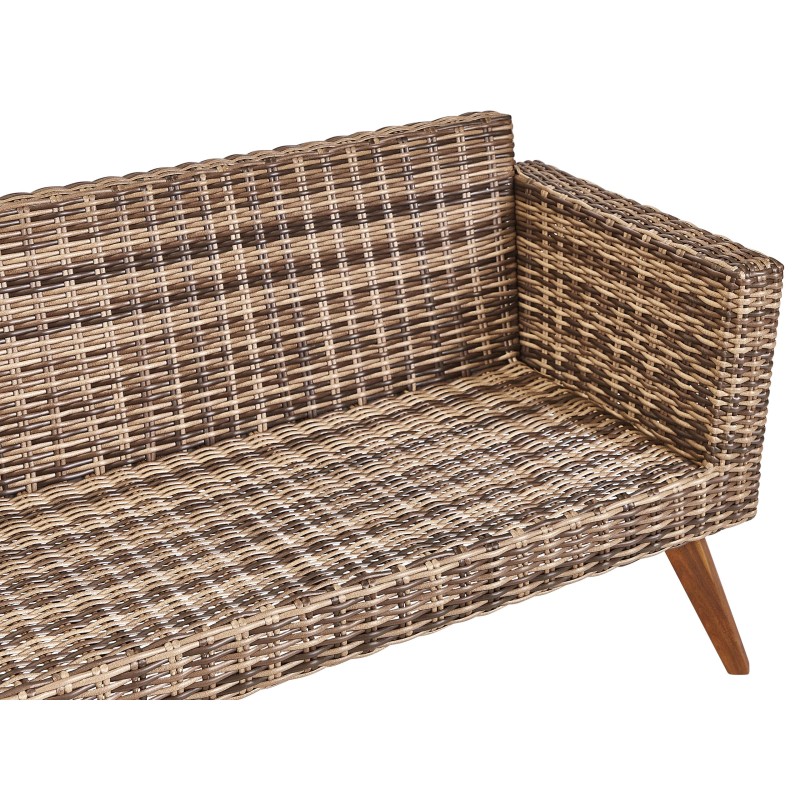 Zestaw ogrodowy ze stolikiem dla 4 osób VITTORIA Technorattan Oliwkowy