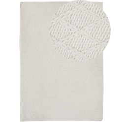 Dywan wełniany 160 x 230 cm złamana biel ERZIN