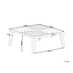 Stolik kawowy drewniany 70 x 70 cm jasny BARATTI