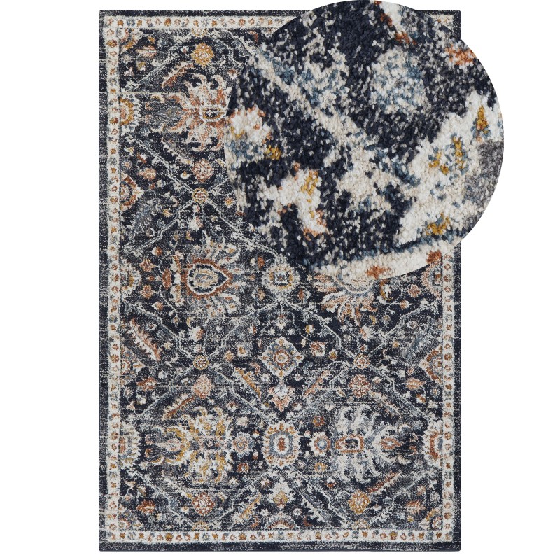 Dywan 160 x 230 cm niebiesko-beżowy MALISHKA