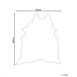 Dywan ekoskóra w łaty 150 x 200 cm beżowy ze złotym BOGONG