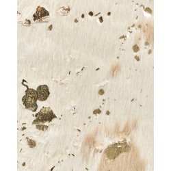 Dywan ekoskóra w łaty 150 x 200 cm beżowy ze złotym BOGONG