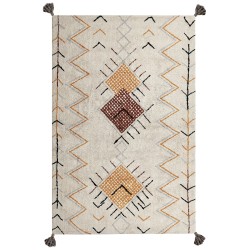 Dywan bawełniany 140 x 200 cm beżowy BOLAY