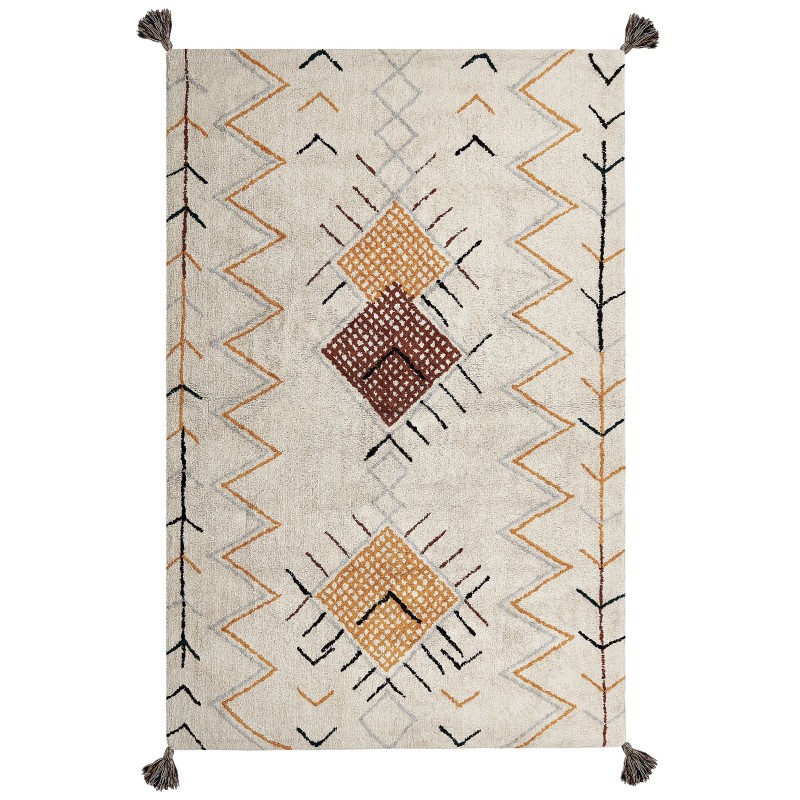 Dywan bawełniany 140 x 200 cm beżowy BOLAY