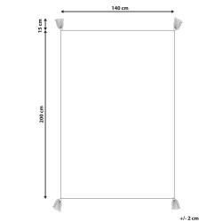Dywan bawełniany 140 x 200 cm beżowy BOLAY