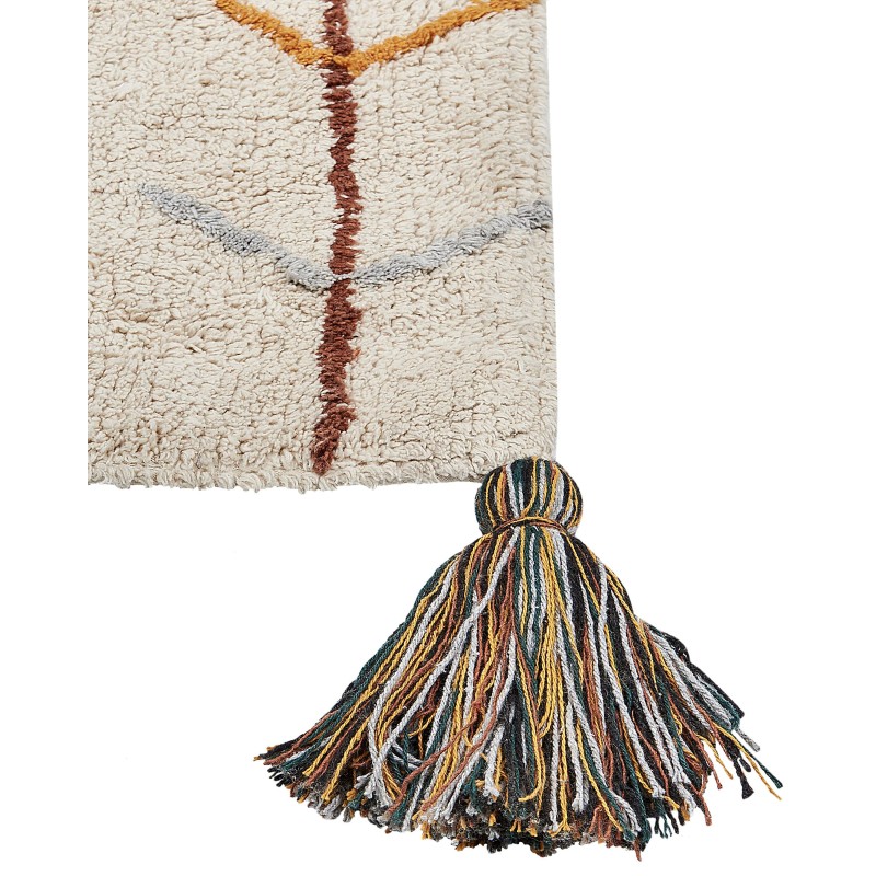 Dywan bawełniany 140 x 200 cm beżowy BOLAY