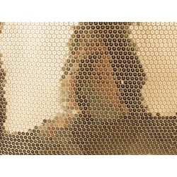 Zestaw 2 poduszek dekoracyjnych ASTER 45 x 45 cm Złoty Jednolity