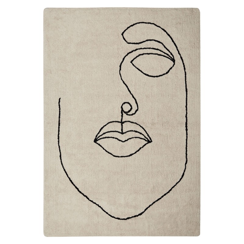 Dywan bawełniany 140 x 200 cm beżowy BAYIR