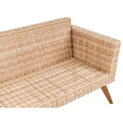 Zestaw ogrodowy ze stolikiem dla 4 osób VITTORIA Technorattan Złamana biel