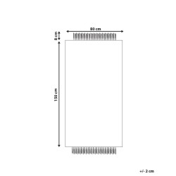 Dywan wełniany 80 x 150 cm biało-czarny KETENLI
