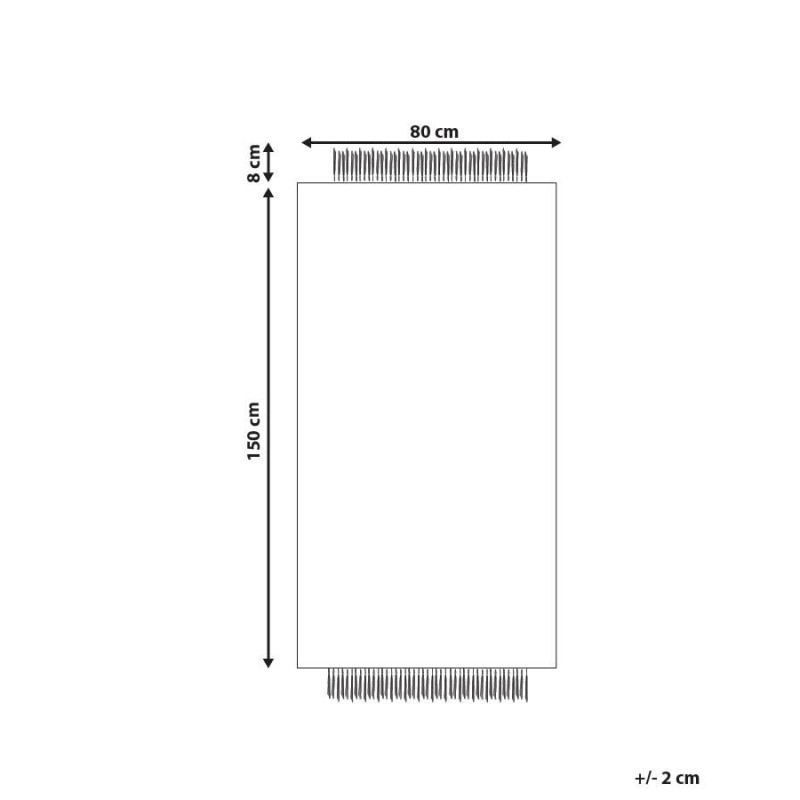 Dywan wełniany 80 x 150 cm biało-czarny KETENLI