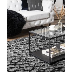 Dywan wiskozowy 140 x 200 cm szary CIZRE