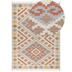 Dywan bawełniany kilim 160 x 230 cm wielokolorowy ATAN