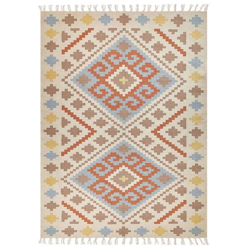 Dywan bawełniany kilim 160 x 230 cm wielokolorowy ATAN