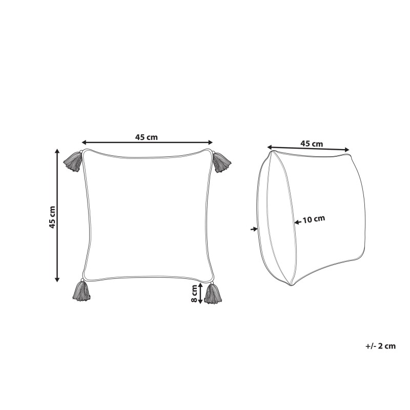 Poduszka dekoracyjna SYRINGA Bawełna 45 x 45 cm Zielony Wzór geometryczny