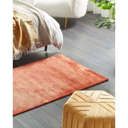 Dywan z wiskozy 80 x 150 cm pomarańczowy GESI II