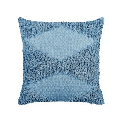 2 poduszki dekoracyjne bawełniane tuftowane 45 x 45 cm niebieskie RHOEO