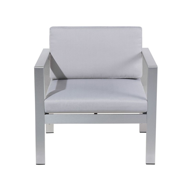 Zestaw ogrodowy ze stolikiem dla 4 osób SALERNO Metal Jasnoszary