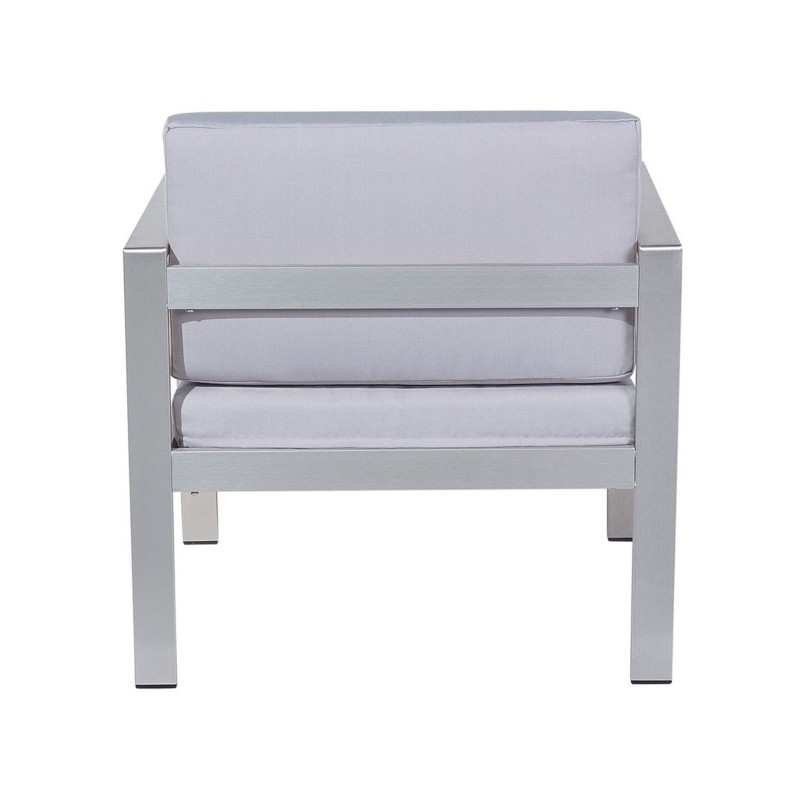 Zestaw ogrodowy ze stolikiem dla 4 osób SALERNO Metal Jasnoszary