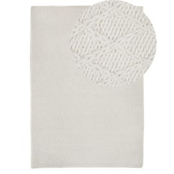 Dywan wełniany 140 x 200 cm złamana biel ERZIN