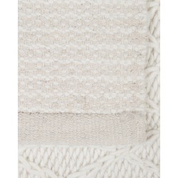 Dywan wełniany 140 x 200 cm złamana biel ERZIN