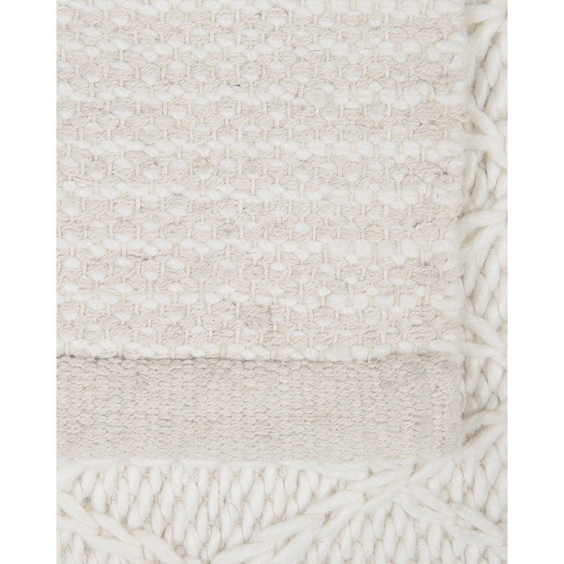 Dywan wełniany 140 x 200 cm złamana biel ERZIN