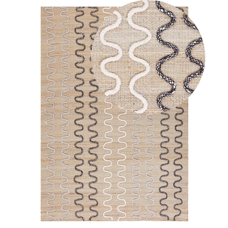 Dywan jutowy 140 x 200 cm beżowy SOGUT