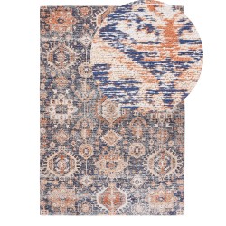 Dywan bawełniany 140 x 200 cm niebiesko-czerwony KURIN