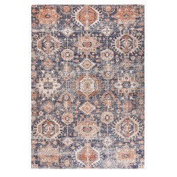 Dywan bawełniany 140 x 200 cm niebiesko-czerwony KURIN