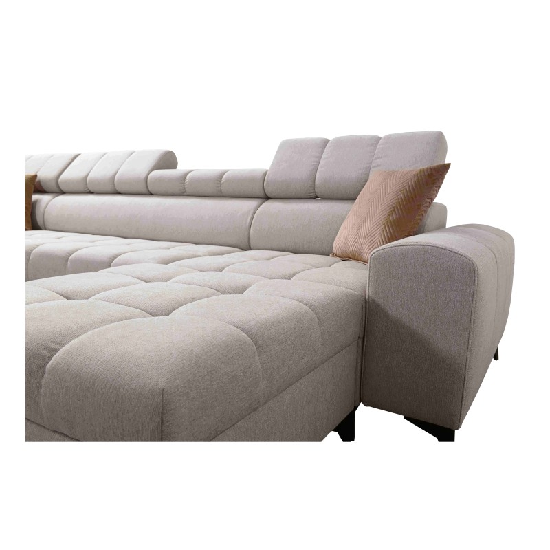 Ecksofa Venna I Maxi mit Schlaffunktion und USB-Anschluss - Plüsch, Avra 9