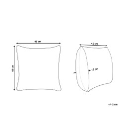 Poduszka dekoracyjna LYCORIS Welur 45 x 45 cm Czarny Wzór abstrakcyjny