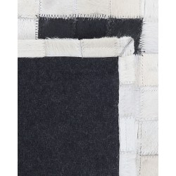 Dywan skórzany 160 x 230 cm czarno-biały BOLU