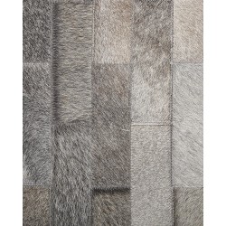 Dywan patchworkowy okrągły skórzany ⌀ 140 cm brązowo-beżowy DUTLAR