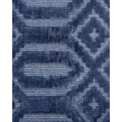 Dywan wiskozowy 140 x 200 cm niebieski ADATEPE