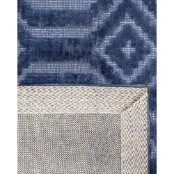 Dywan wiskozowy 140 x 200 cm niebieski ADATEPE