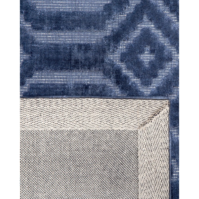 Dywan wiskozowy 140 x 200 cm niebieski ADATEPE