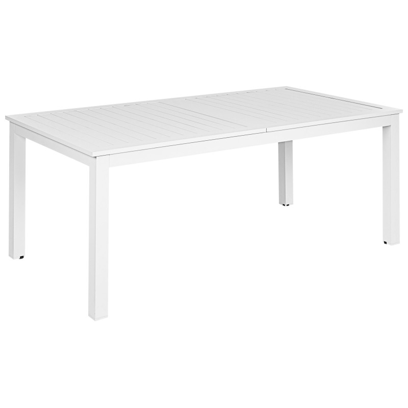 Stół ogrodowy rozkładany SKALOMA 180/240 cm 90 cm Metal Biały