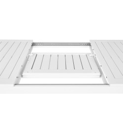 Stół ogrodowy rozkładany SKALOMA 180/240 cm 90 cm Metal Biały