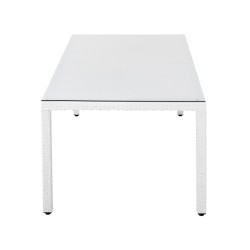 Stół ogrodowy ITALY 220 cm 100 cm Szkło Biały