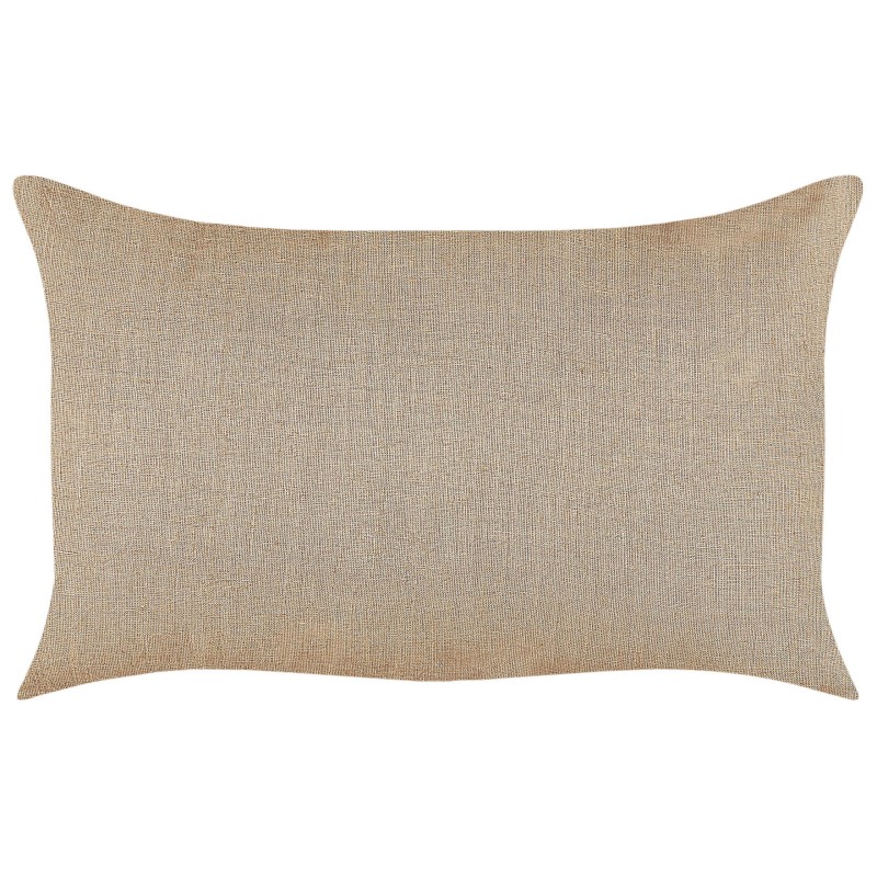 Zestaw 2 poduszek dekoracyjnych BANORI Len 30 x 50 cm Beżowy Jednolity