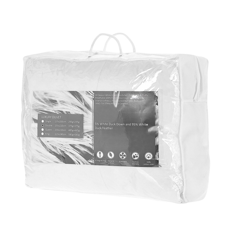 Dwuwarstwowa kołdra Całoroczna TAUFSTEIN Pierze 155 x 220 cm